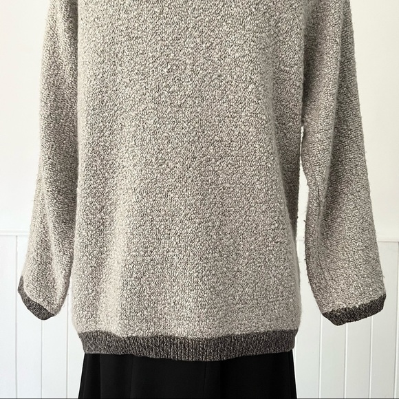 Lilla P Wool Alpaca Blend Slub Cowl Neck Sweater Size M - Picture 8 of 11